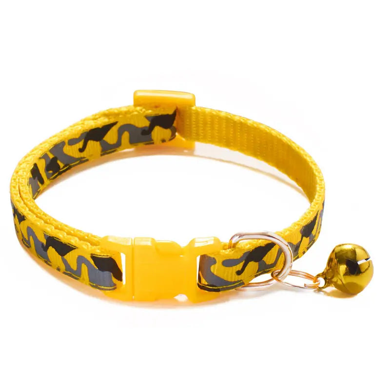 Adjustable Pet Necklace Camouflage Cat & Small Dog Collar