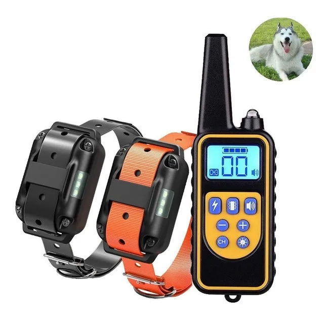 Remote-Controlled Rechargeable Waterproof Dog Training Collar