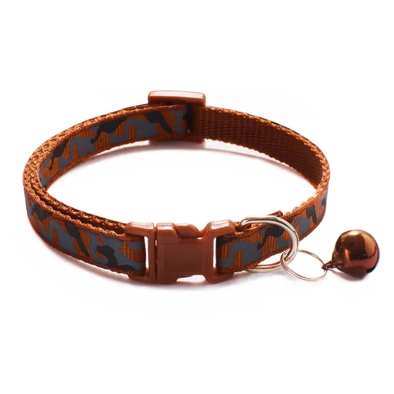Adjustable Pet Necklace Camouflage Cat & Small Dog Collar