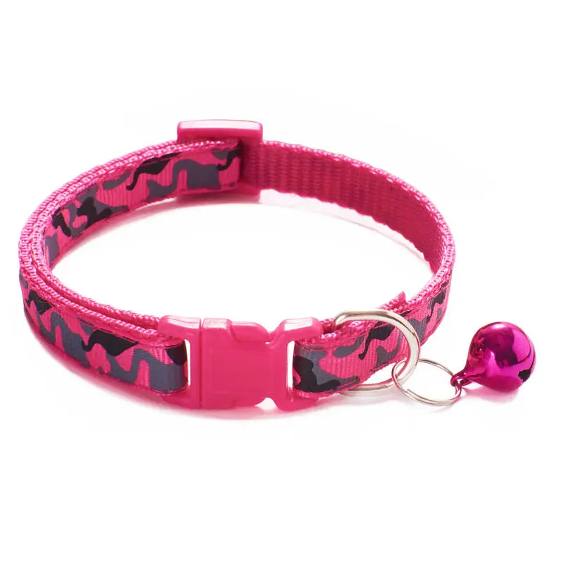 Adjustable Pet Necklace Camouflage Cat & Small Dog Collar