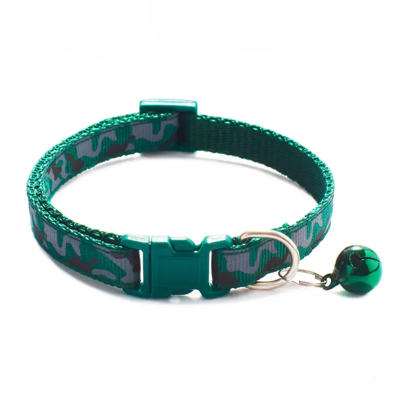 Adjustable Pet Necklace Camouflage Cat & Small Dog Collar