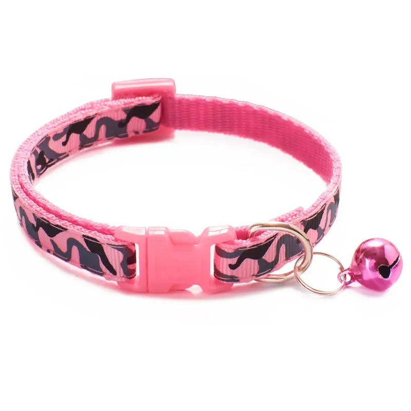 Adjustable Pet Necklace Camouflage Cat & Small Dog Collar