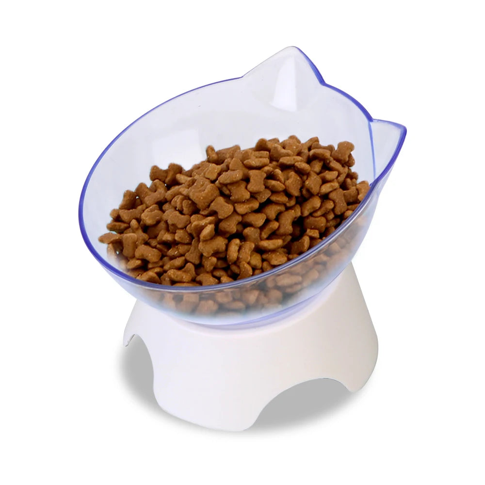 Transparent Food & Water Set with Stand for Cats & Dogs