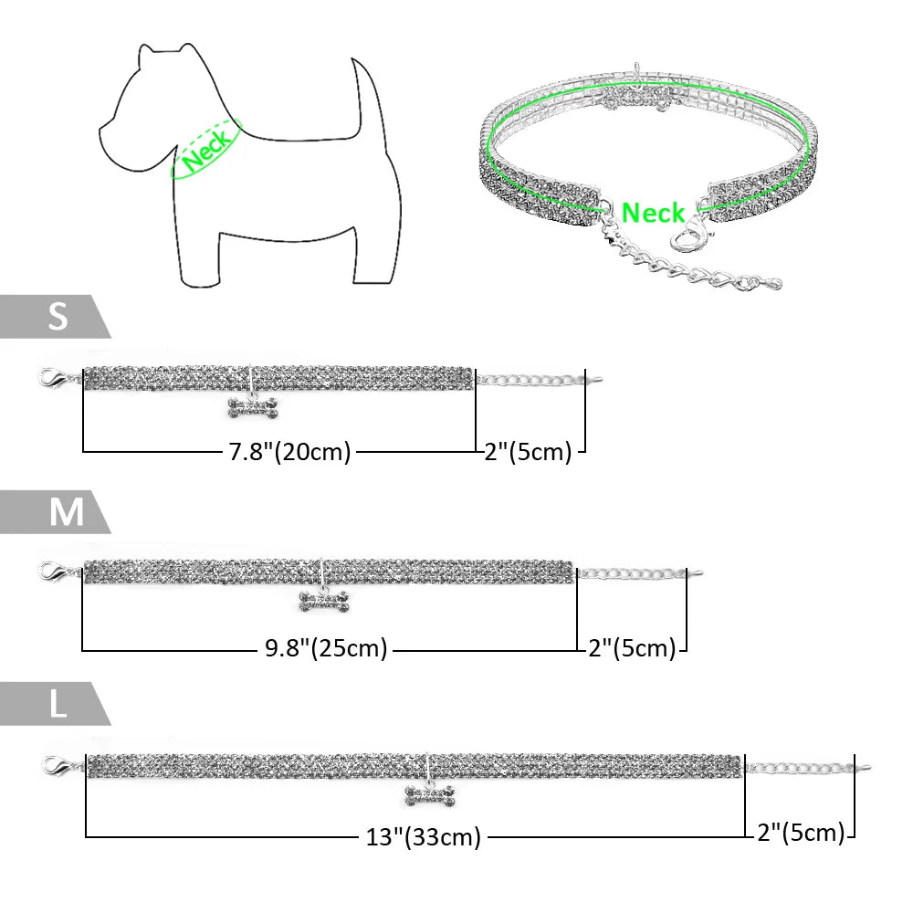 Luxury Rhinestone Bowknot Pet Collar