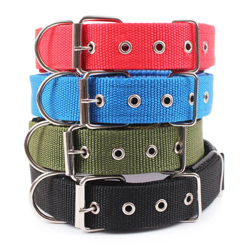Adjustable Durable Solid Nylon Dog Collar
