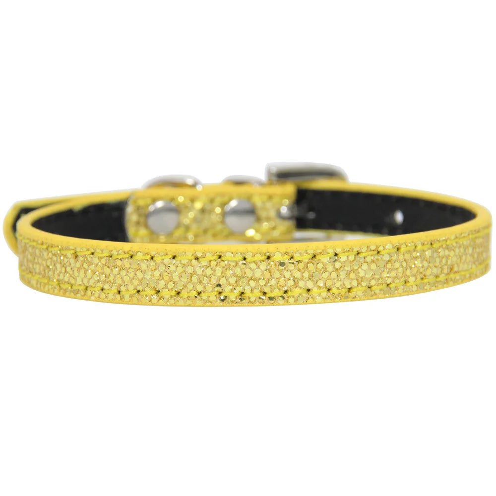 Rhinestone Rivet Bling PU Leather Pet Collar