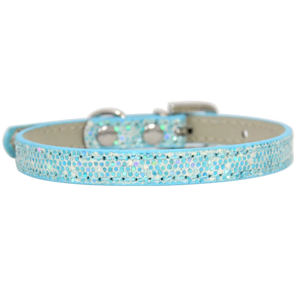 Rhinestone Rivet Bling PU Leather Pet Collar