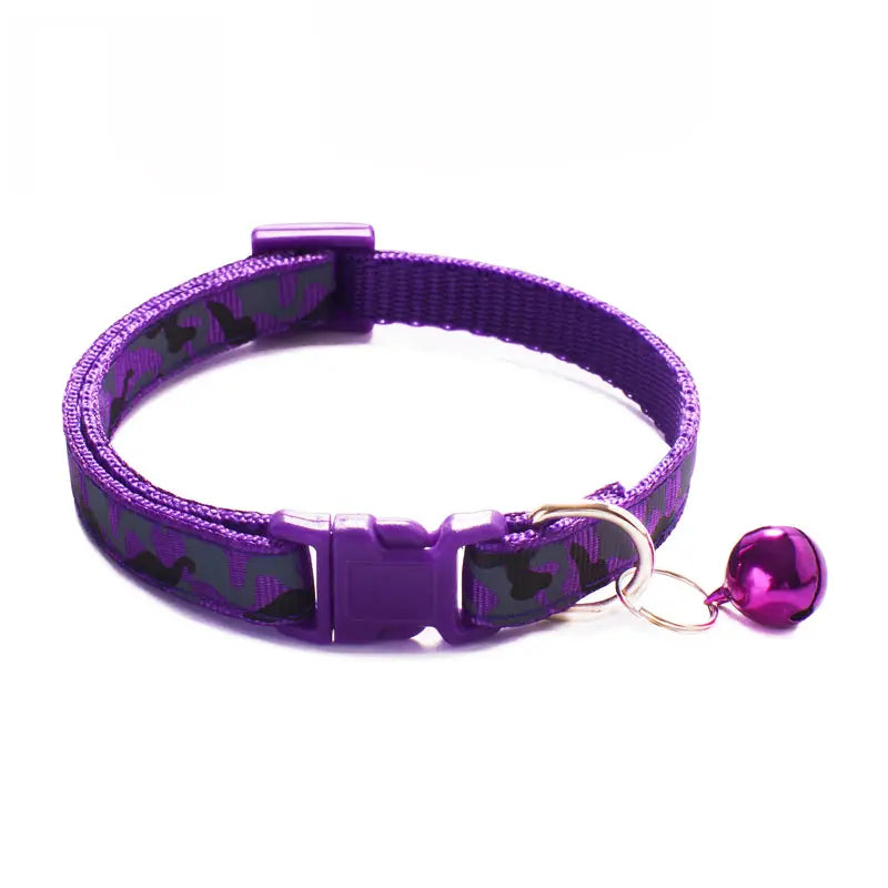 Adjustable Pet Necklace Camouflage Cat & Small Dog Collar