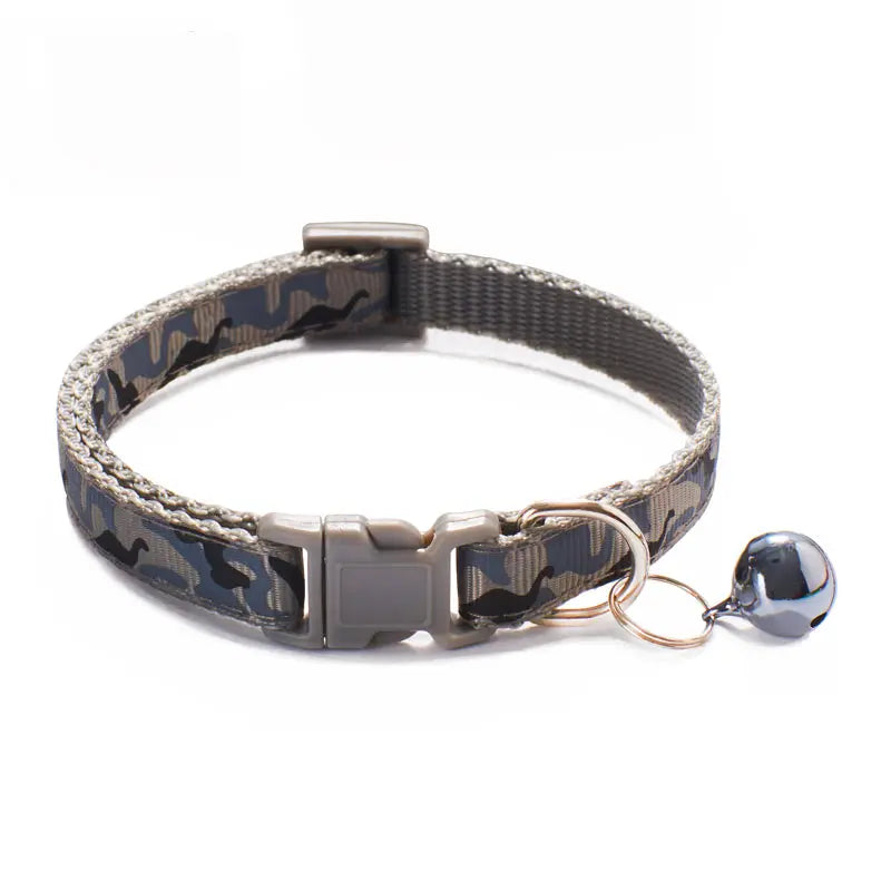 Adjustable Pet Necklace Camouflage Cat & Small Dog Collar