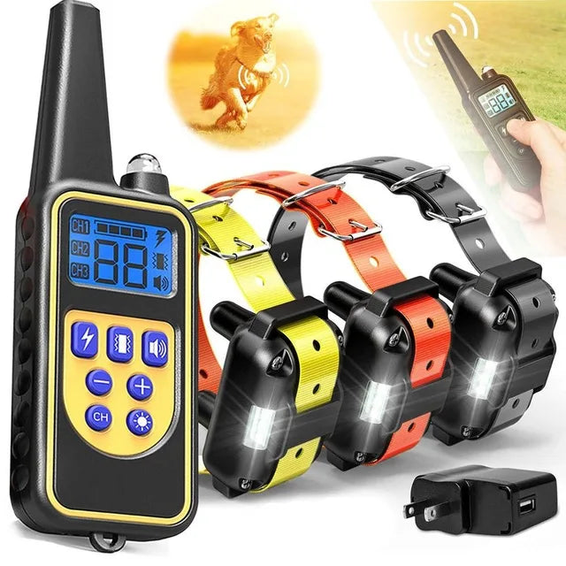 Remote-Controlled Rechargeable Waterproof Dog Training Collar
