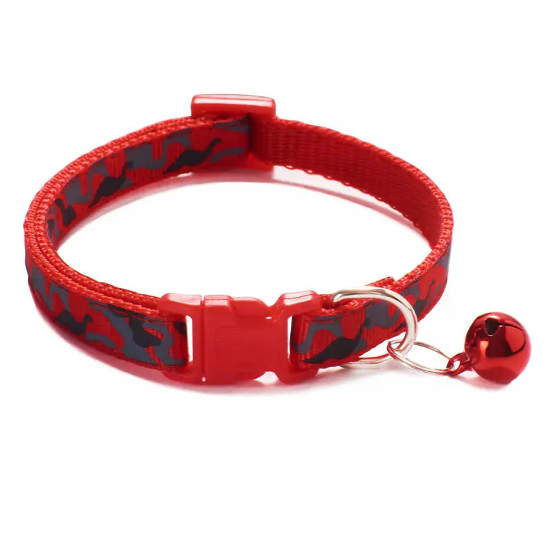 Adjustable Pet Necklace Camouflage Cat & Small Dog Collar