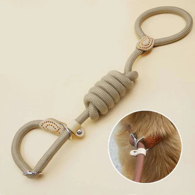 Adjustable Braided Training Lead Heavy Duty Slip Rope Dog Leash