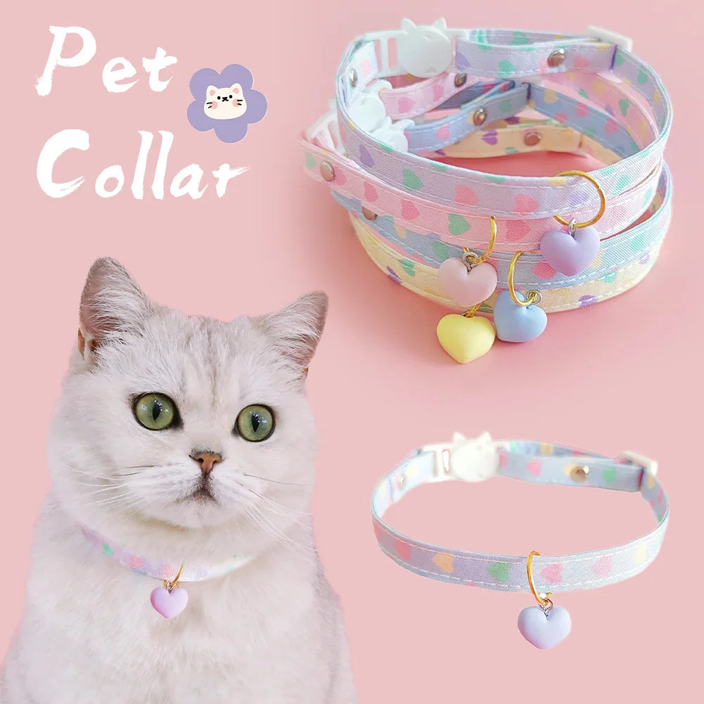Cute Printed Pet Necklace Adjustable Cat & Puppy Collar