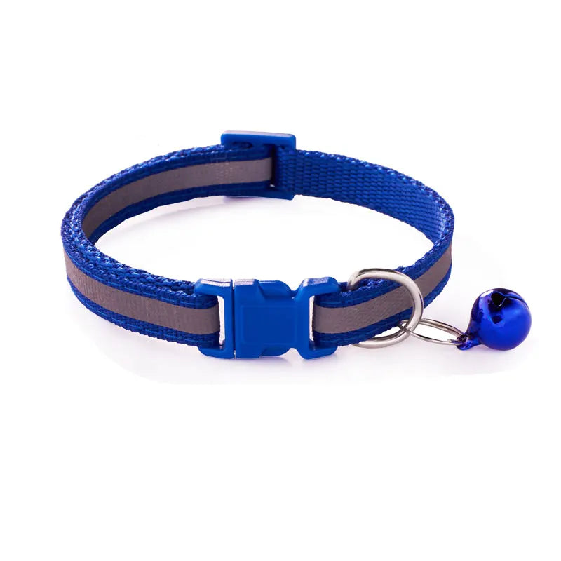 Safety Breakaway Buckle and Bell Reflective Cat Collar