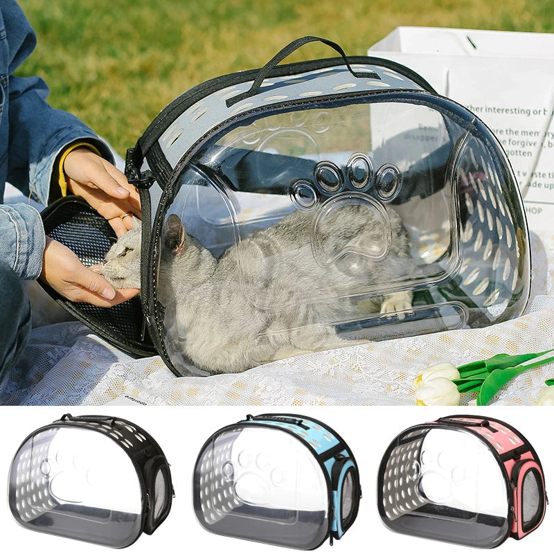Portable Pet Carrier Backpack Breathable Travel Cage for Dogs & Cats