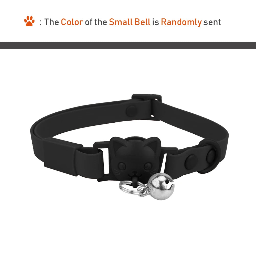 Adjustable Cartoon Design with Bell Waterproof PVC Cat Collar