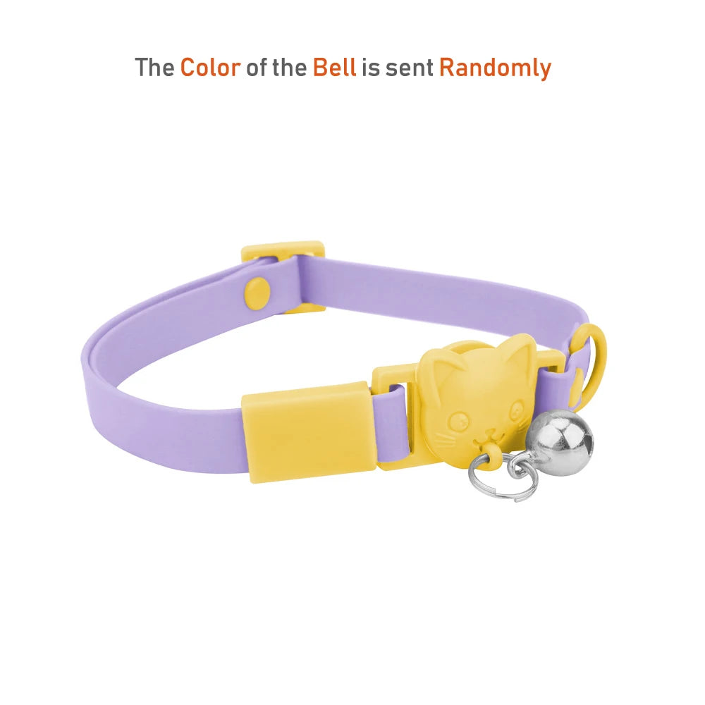 Adjustable Candy Color Kitten Waterproof PVC Cat Collar