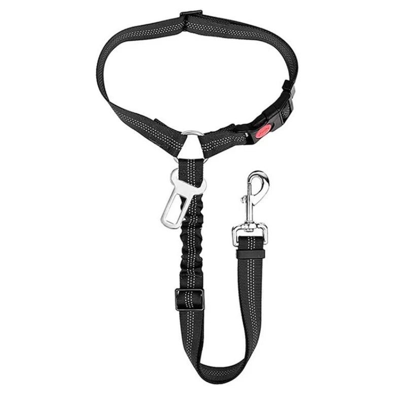 Adjustable 2-in-1 Dog Car Seat Belt & Leash