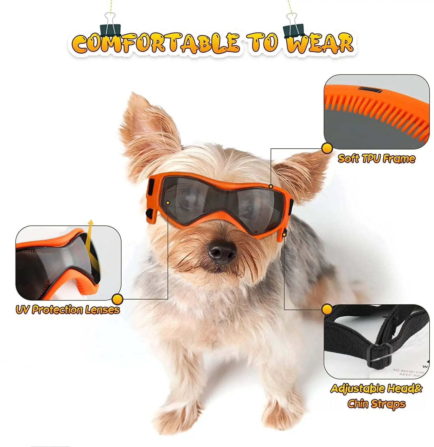 Pet UV Protection Goggles Adjustable Sunglasses for Dogs & Cats