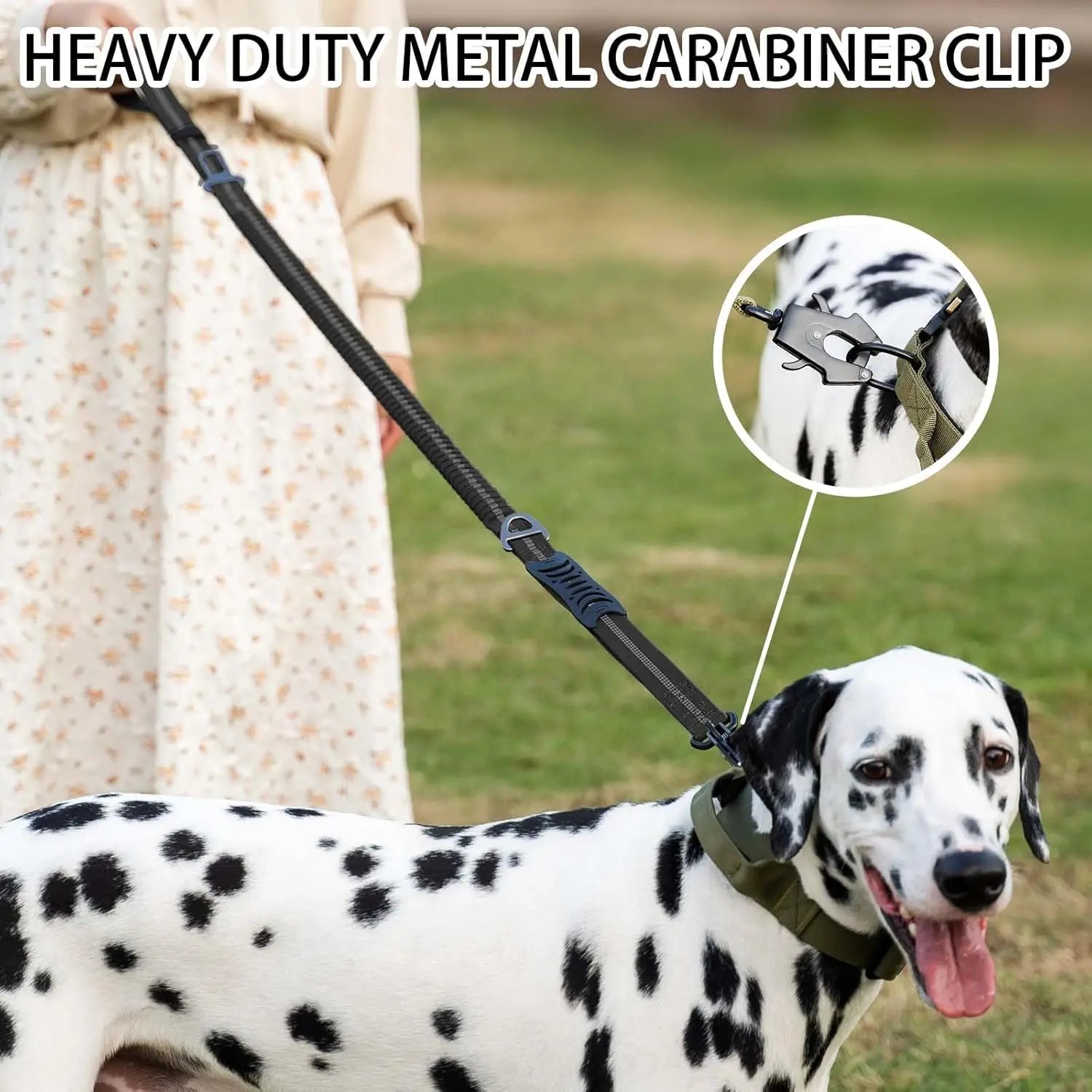 Reflective Heavy Duty Tactical Bungee Dog Leash