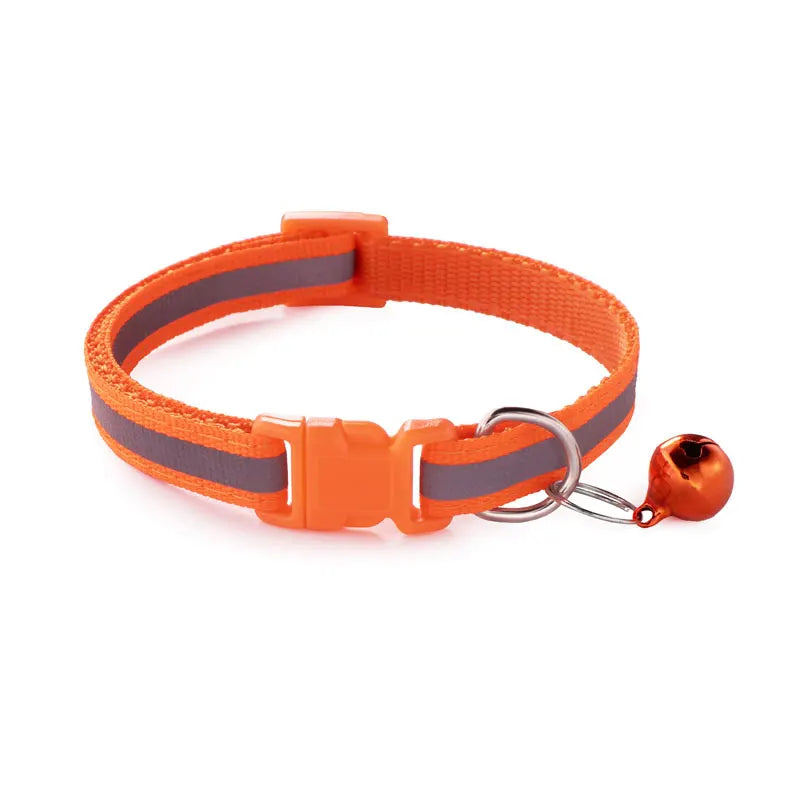 Safety Breakaway Buckle and Bell Reflective Cat Collar