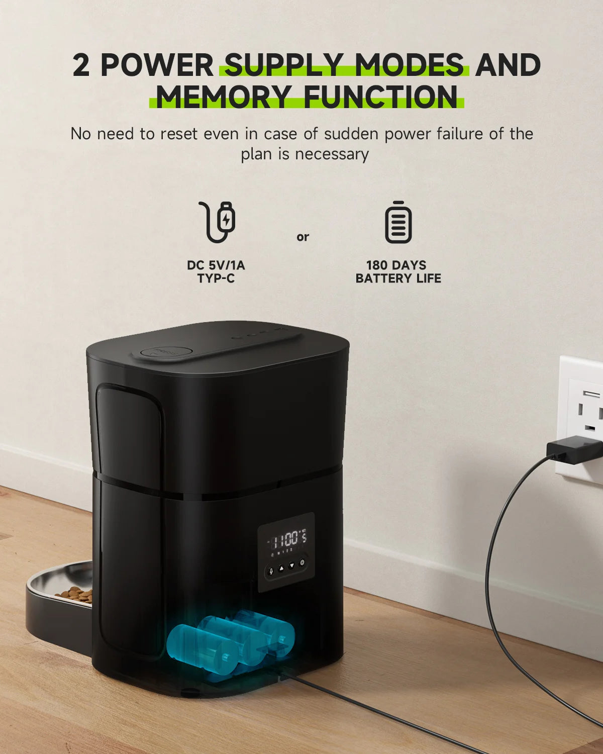 Smart Cat Feeder WiFi Remote Control & Timed Dispenser for Pets