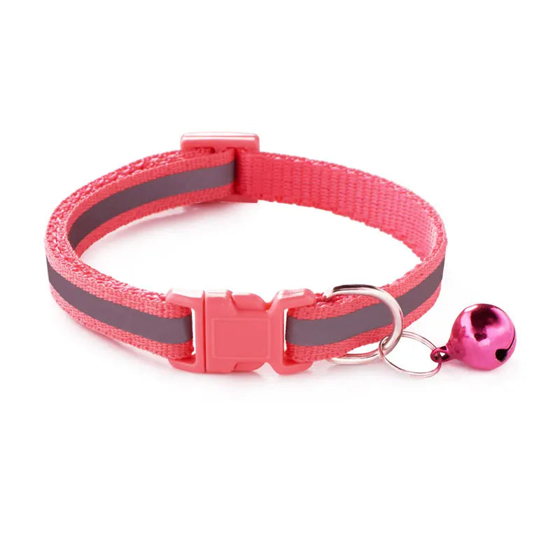 Safety Breakaway Buckle and Bell Reflective Cat Collar
