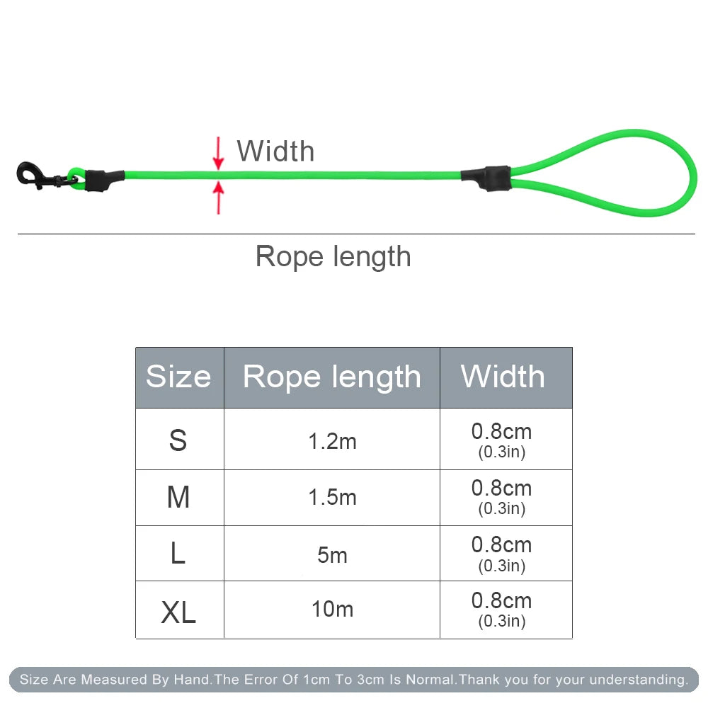5m/10m Recall Training & Tracking Waterproof PVC Long Dog Leash