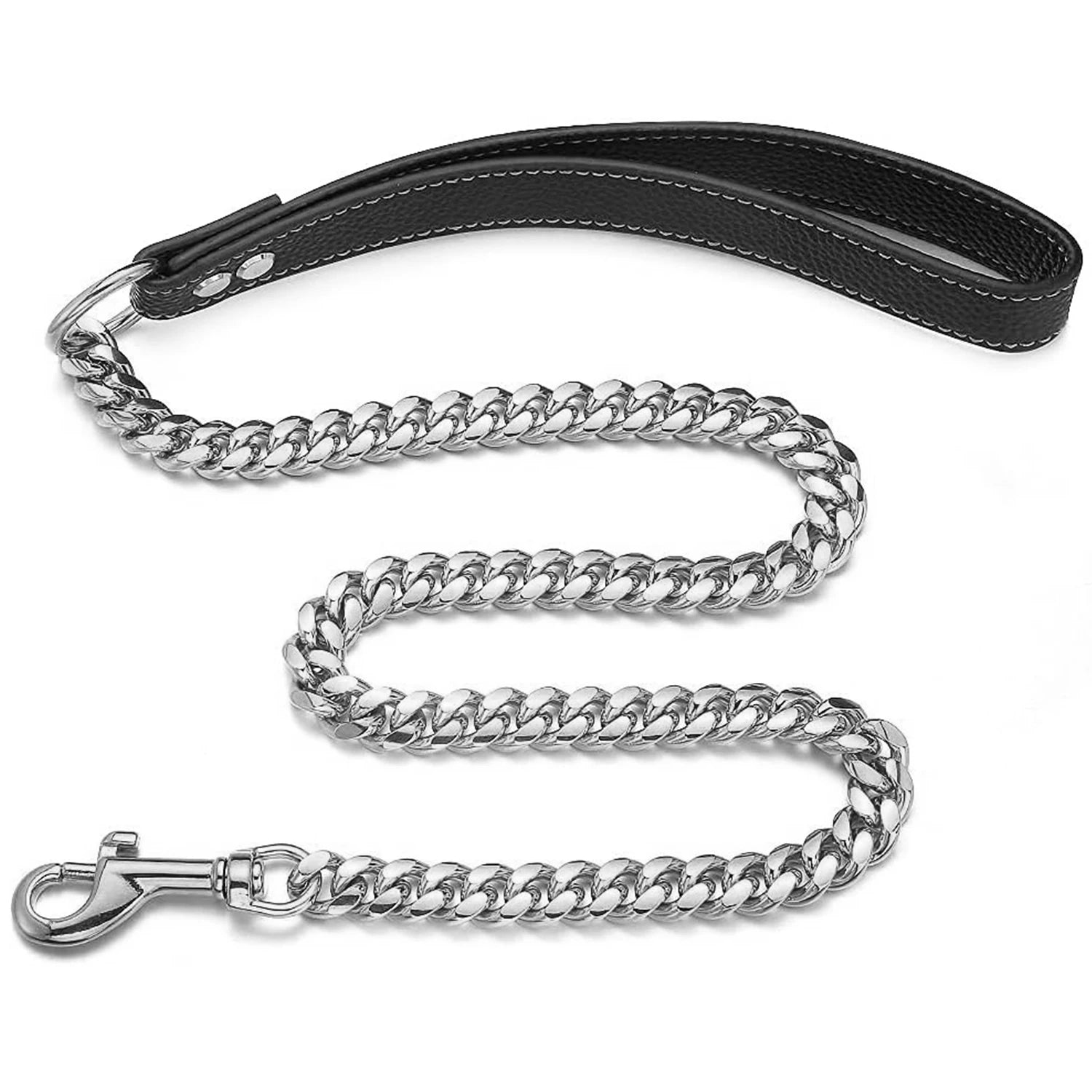 Strong Metal Choke Stainless Steel Cuban Link Dog Collar