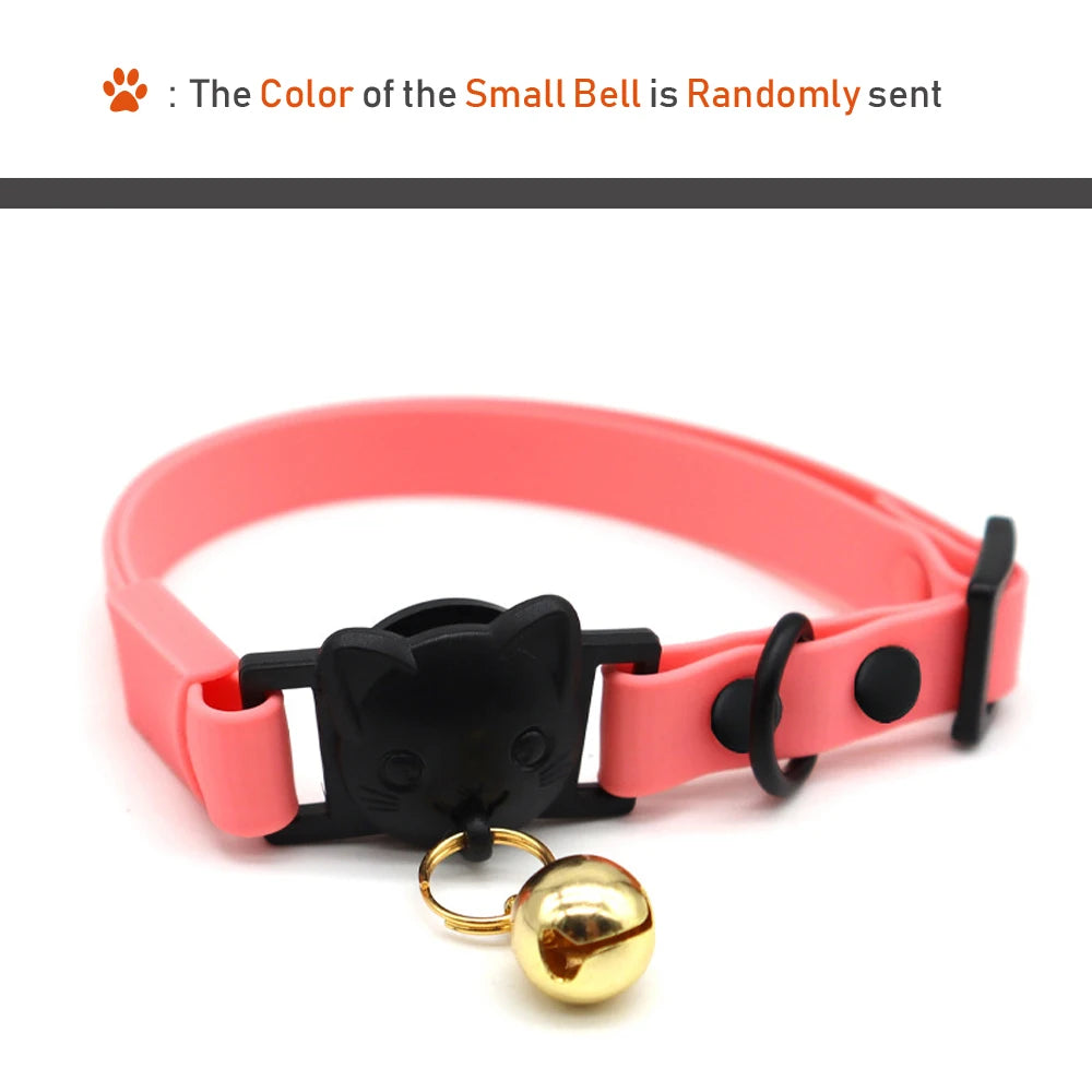 Adjustable Cartoon Design with Bell Waterproof PVC Cat Collar