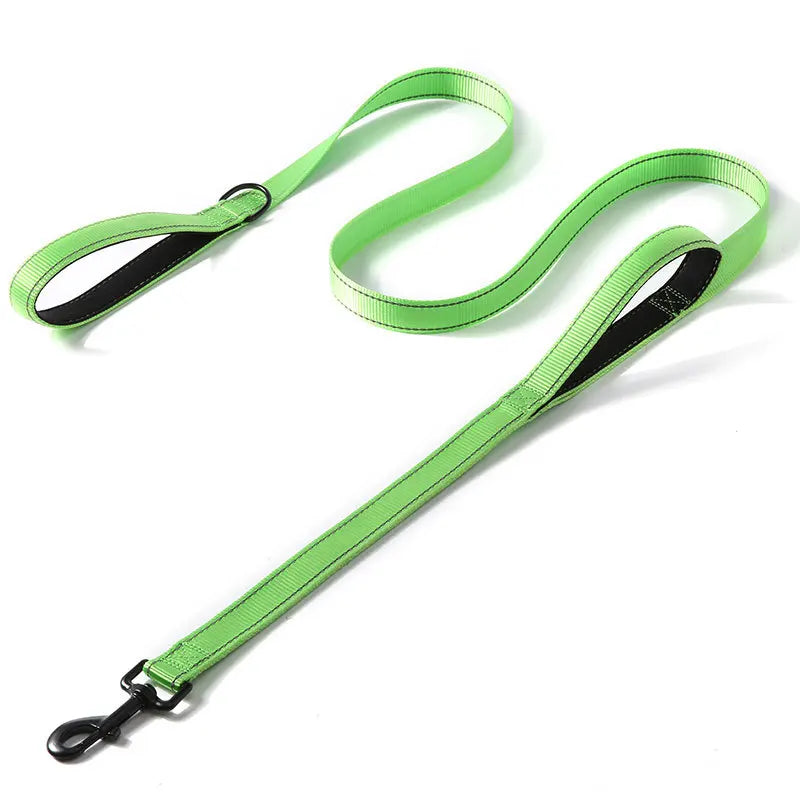 1.2m / 1.5m / 1.8m Double Handle Heavy-Duty Nylon Dog Leash