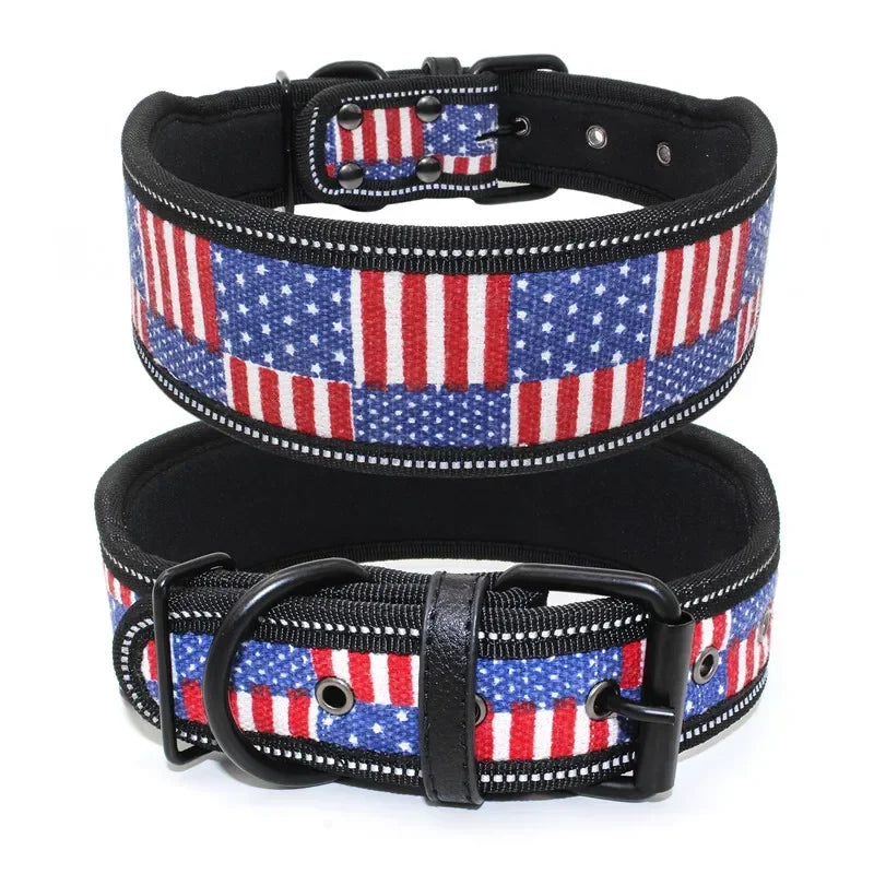 Adjustable Reflective Neoprene Padded Dog Collar