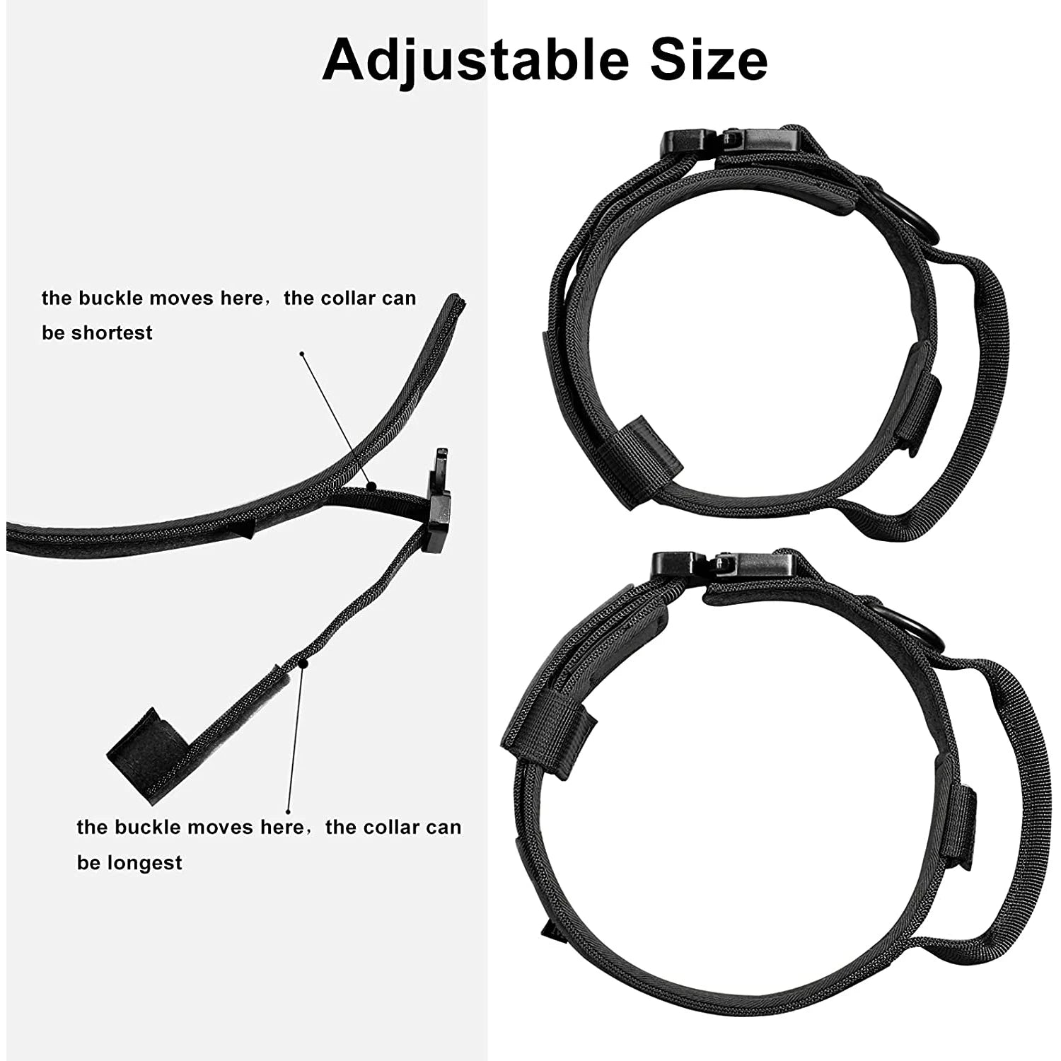 Adjustable Heavy-Duty Tactical Dog Collar and Leash Set