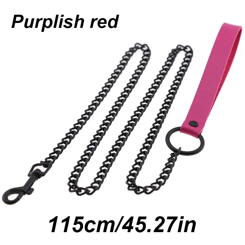 115cm Chew-Proof Metal Training Heavy Duty Chain Dog Leash