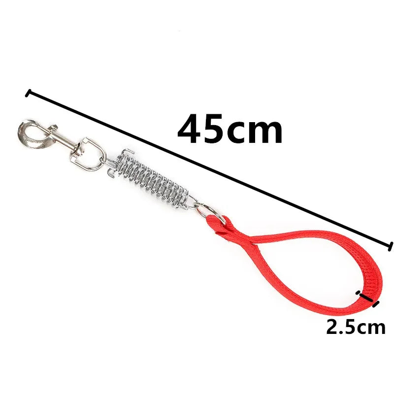 Durable Chew Spring Short Dog Leash with PU Leather Handle