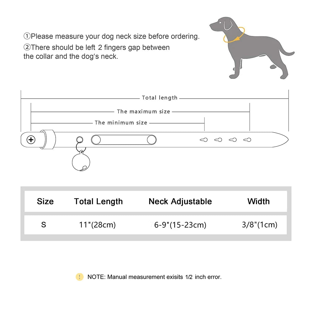 Anti-Lost Personalized Adjustable Leather Cat Collar