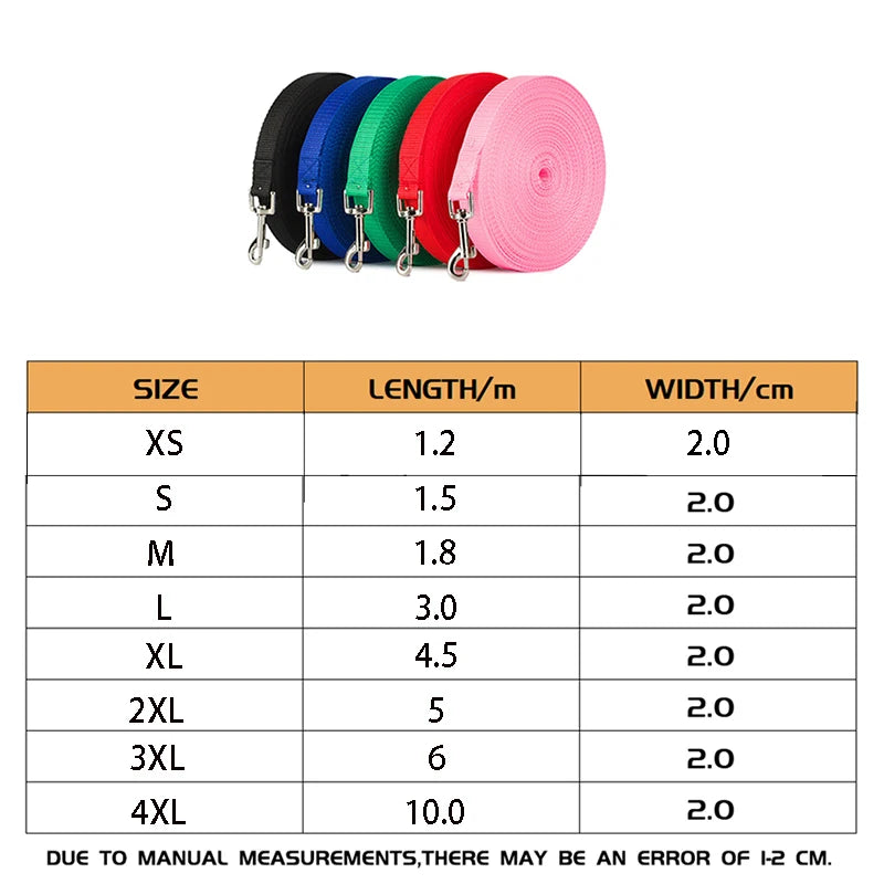 Durable PP Rope Lead Long Outdoor Dog Training Leash