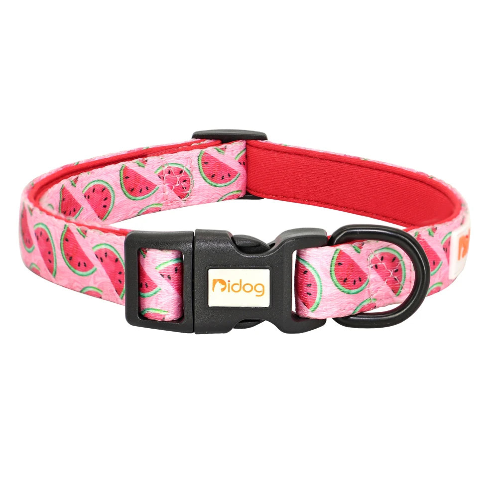 Nylon Puppies Adjustable Flower Print Dog Collar