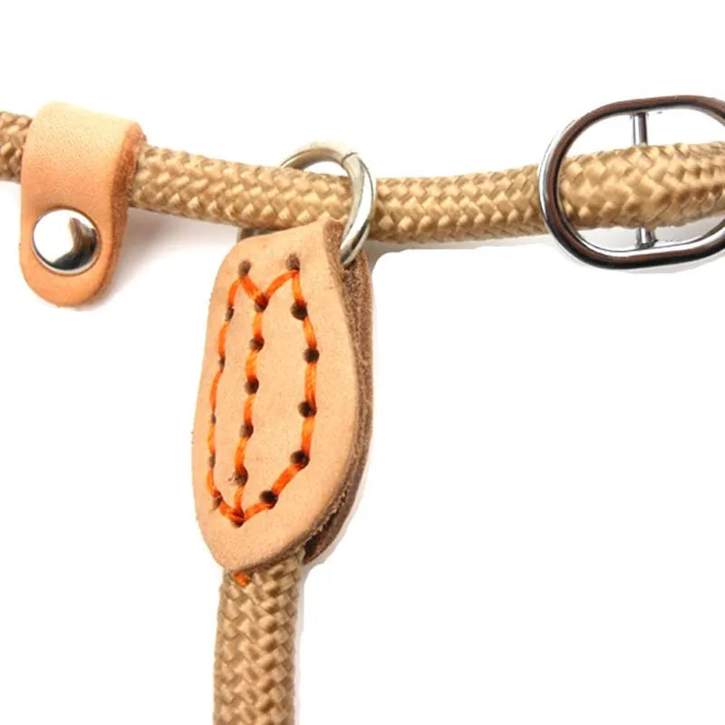 Adjustable Braided Training Lead Heavy Duty Slip Rope Dog Leash