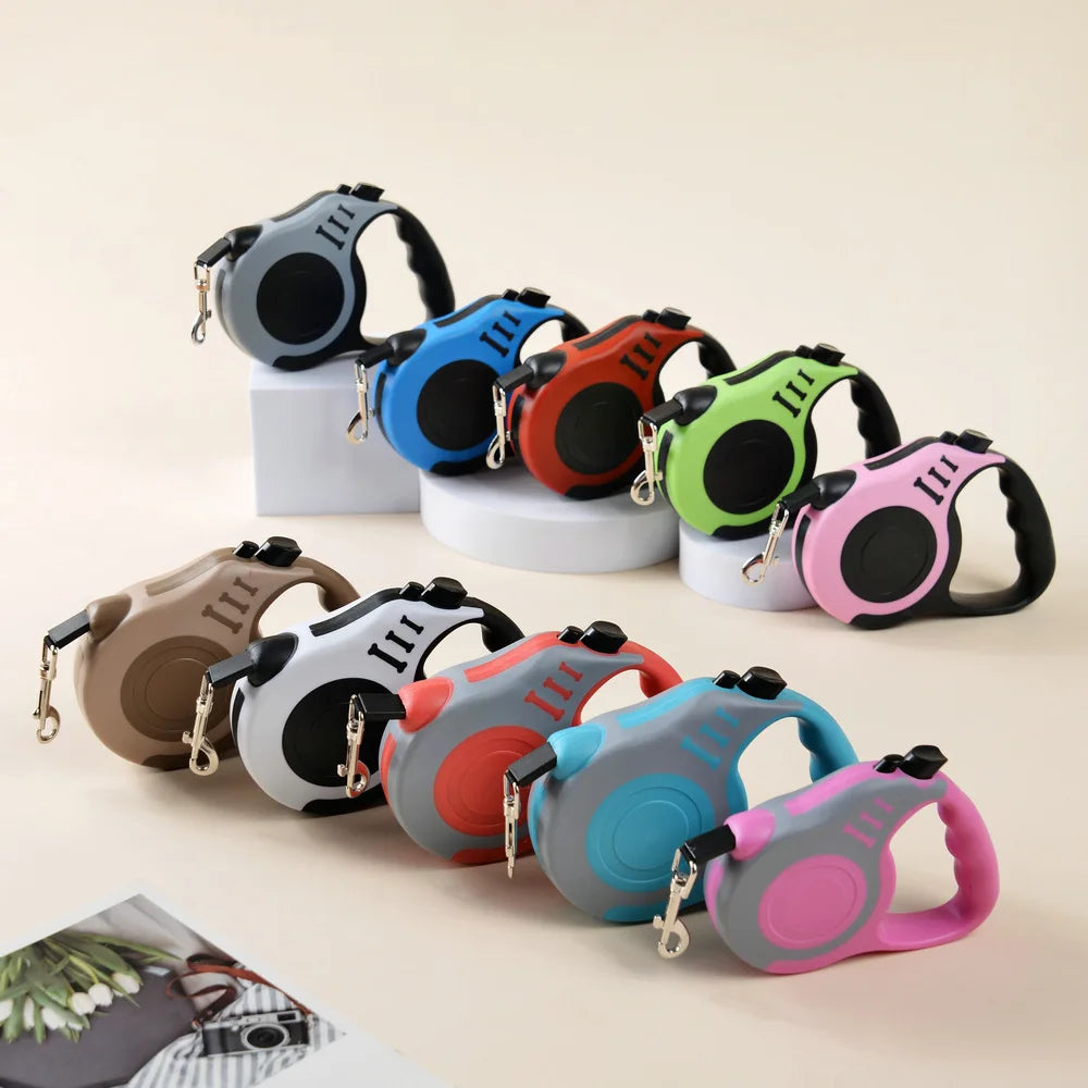 Automatic Nylon Lead 3M/5M Retractable Dog Leash