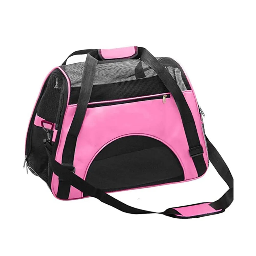 Soft-Sided Cat Carrier Portable, Folding Travel Carrier for Dogs & Cats
