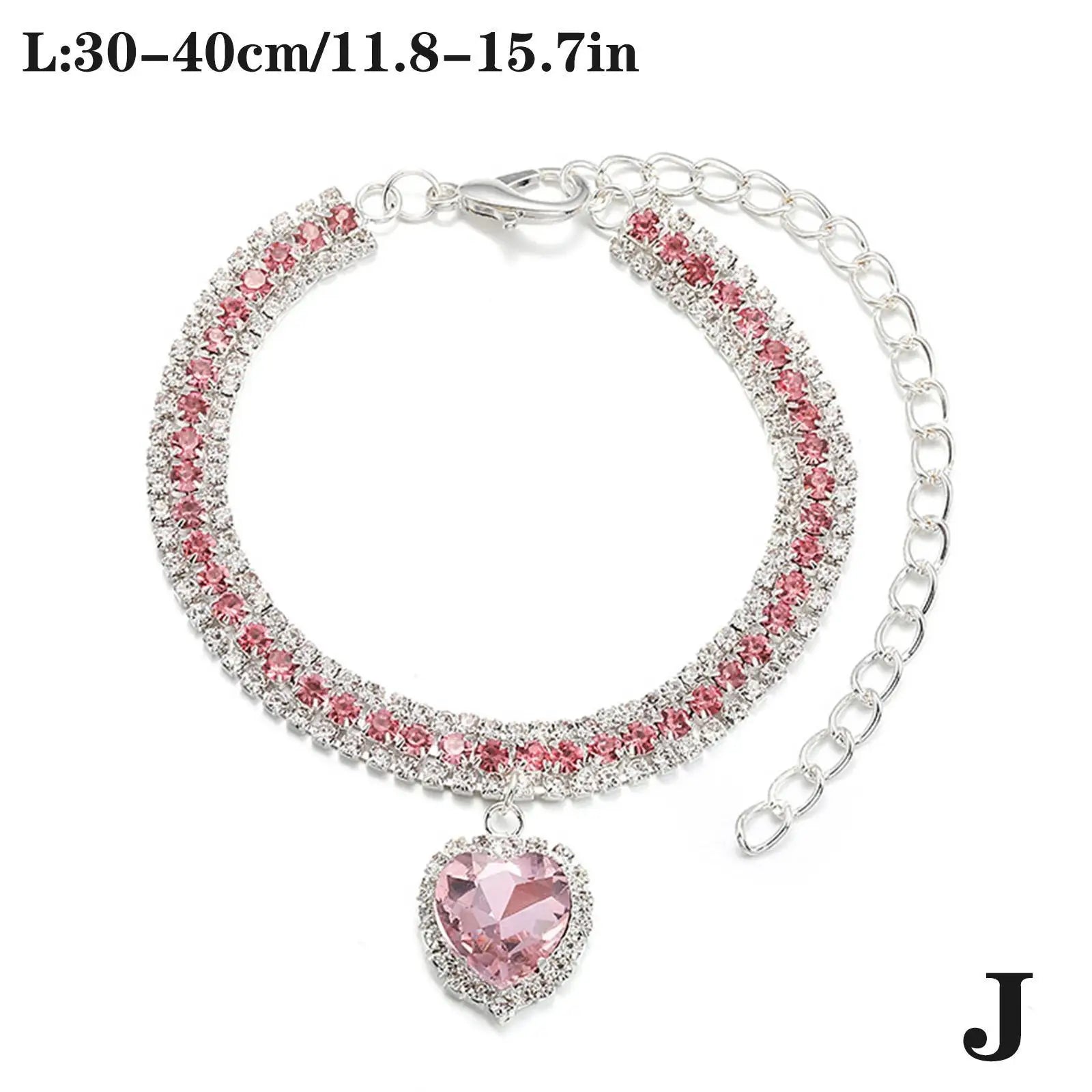 Crystal Pendant Rhinestone Diamante Pet Collar