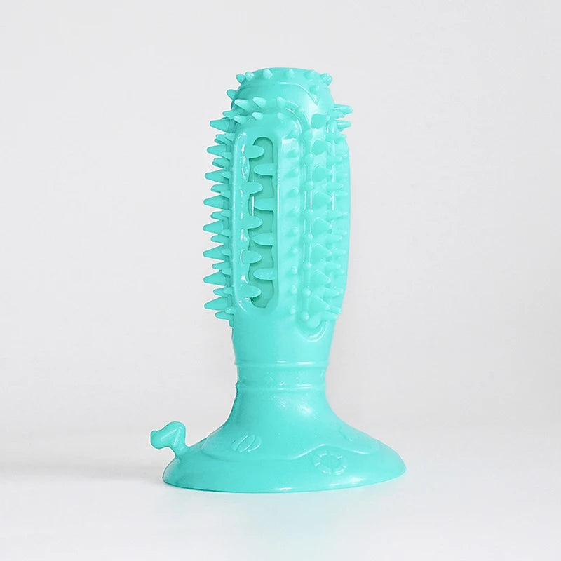 Squeaky Dog Chew Toy Durable Rubber Toothbrush for Aggressive Chewers