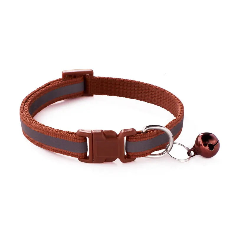 Safety Breakaway Buckle and Bell Reflective Cat Collar