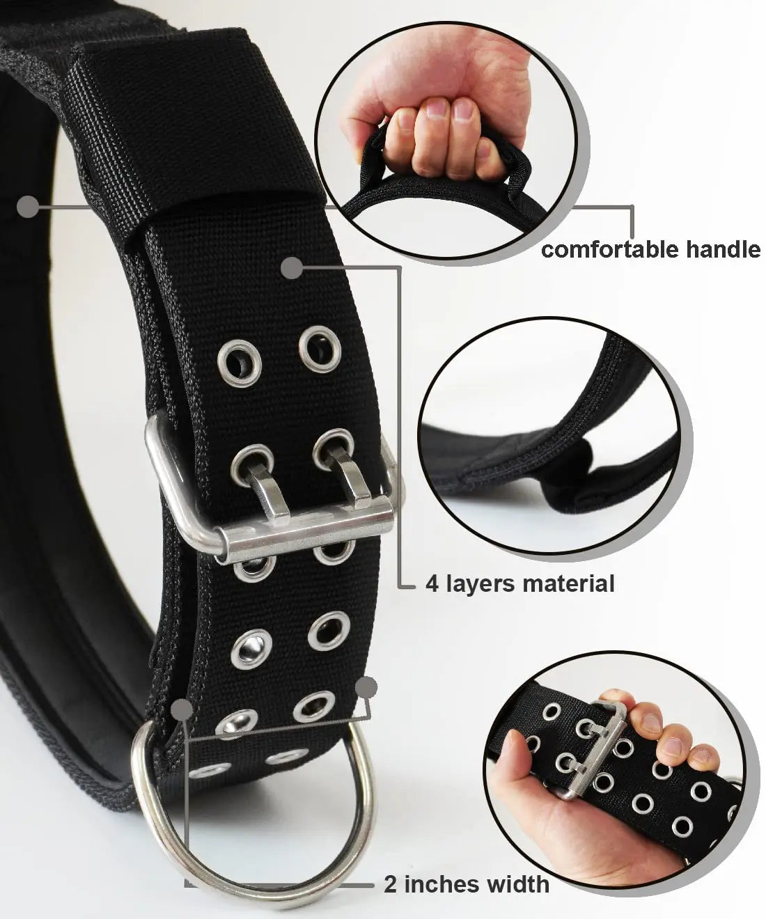 Adjustable Tactical Dog Collar with Double Buckle