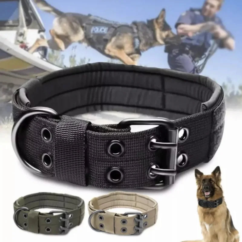 Heavy-Duty Nylon Training Adjustable Reflective Tactical Dog Collar