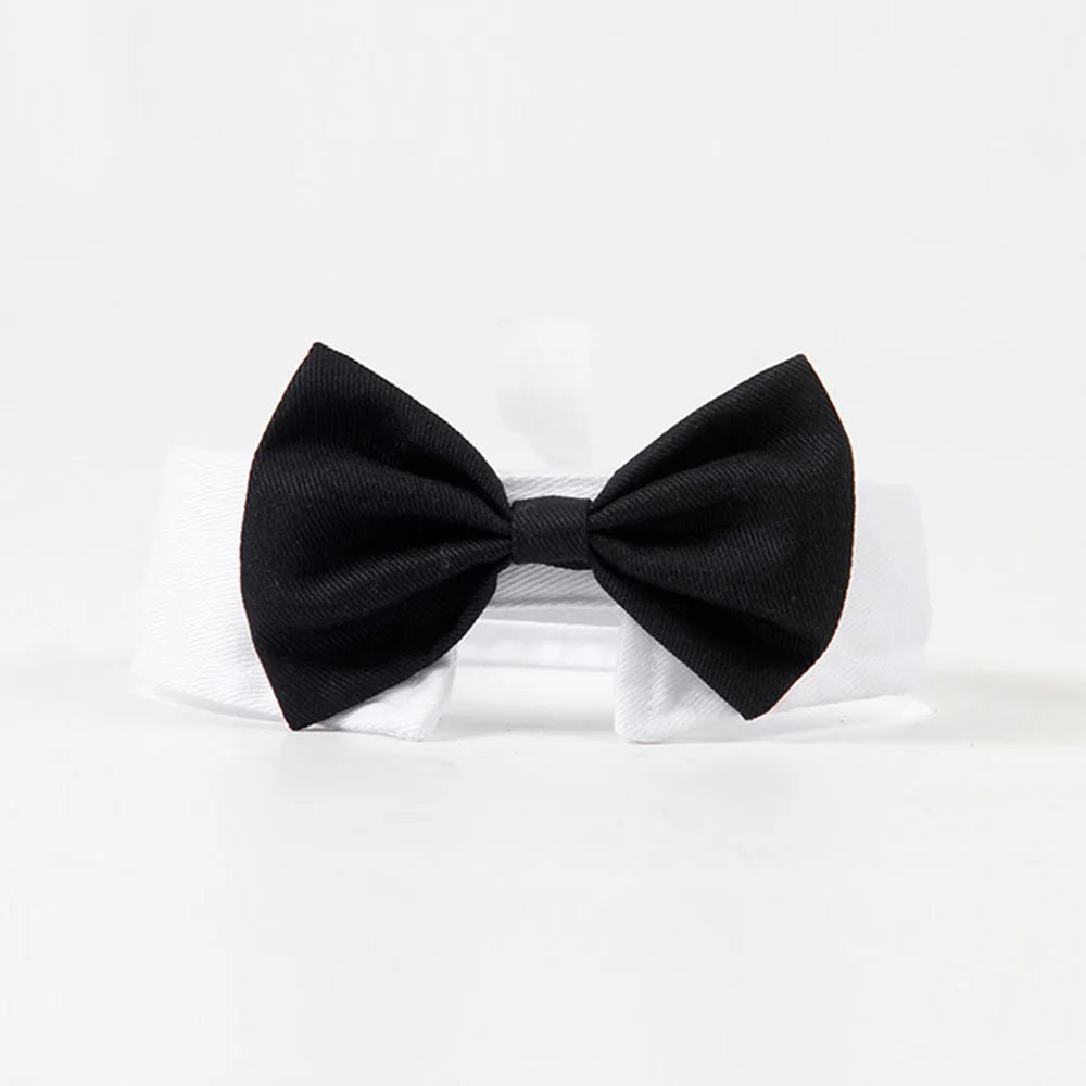 Tuxedo Neck Tie Adjustable Formal Pet Bowtie Collar