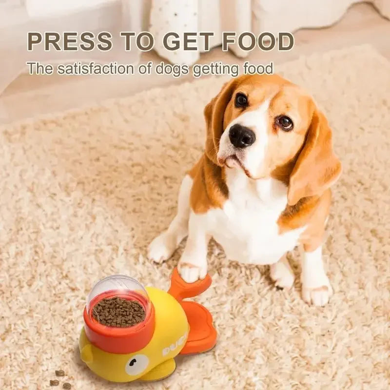 Automatic Pet Feeder Toy Duck Design Puzzle & Treat Dispenser for Dog Training
