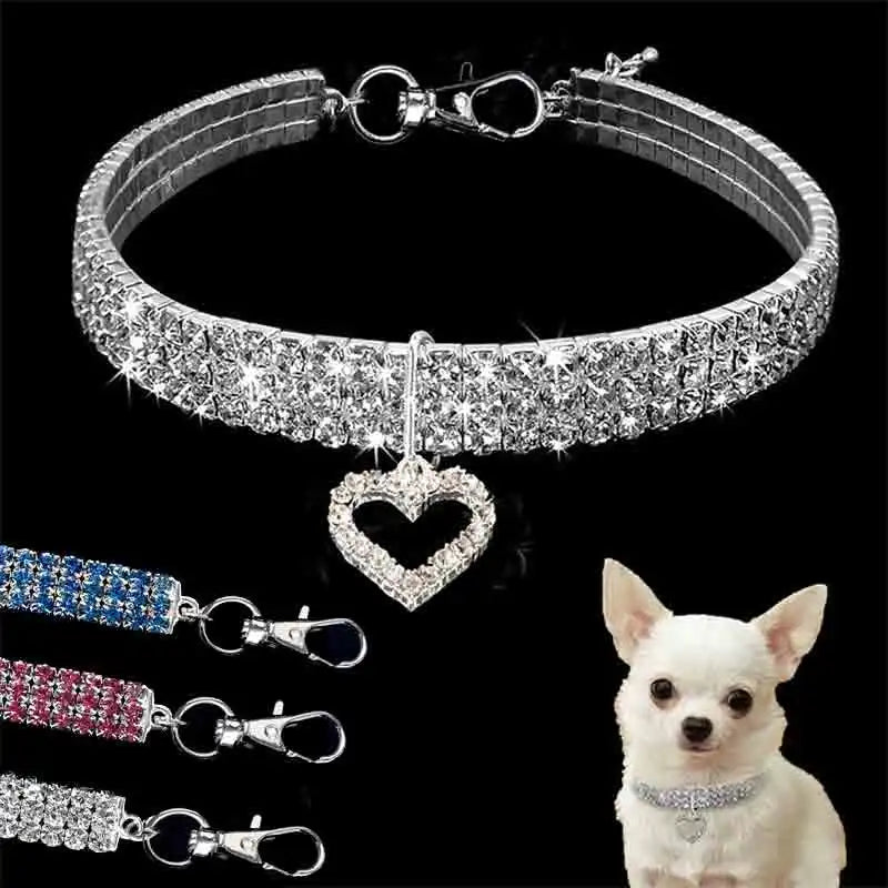 Crystal Pet Bling Rhinestone Dog Collar and Leash Set
