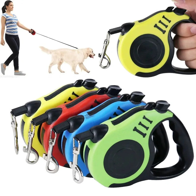 Retractable 5-Meter Hands-Free Double Strap Leash